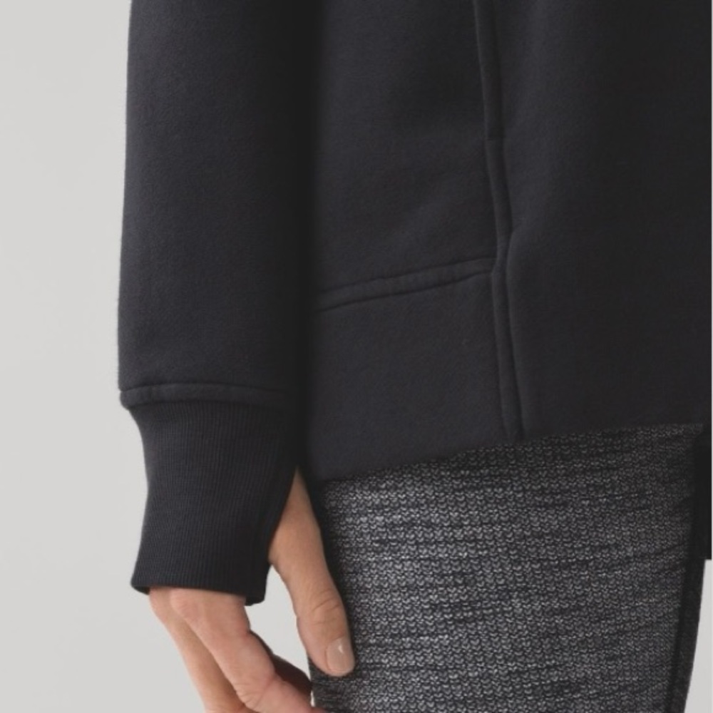 Lululemon Fleece Please Sweatshirt Pullover Hoodie in Black Size 2 - Picture 5 of 14